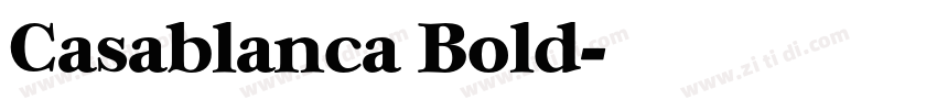 Casablanca Bold字体转换